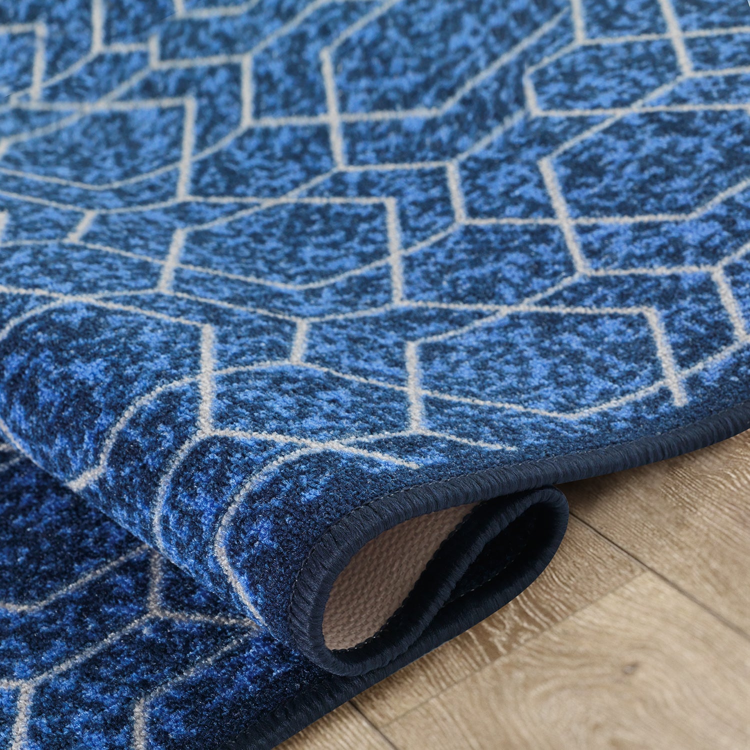 By Cocoon Washable Blue Rug