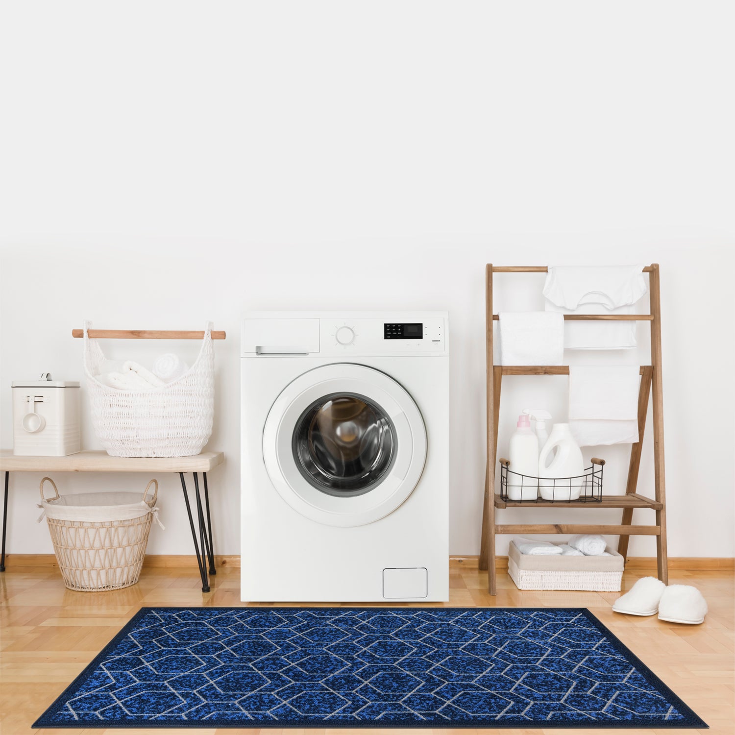 By Cocoon Washable Blue Rug